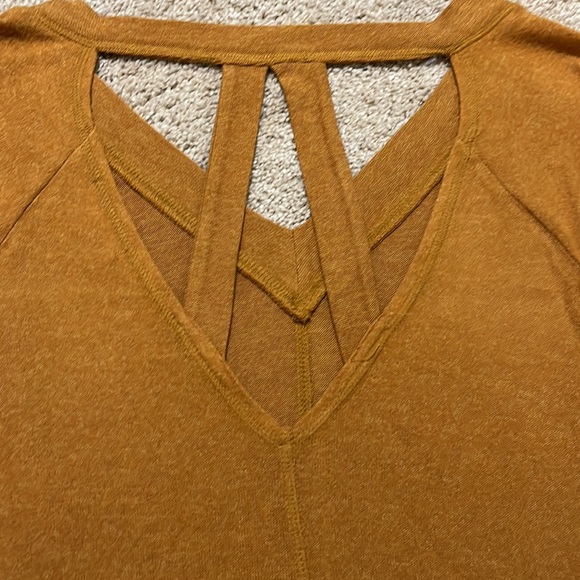 Maurices- Criss Cross Back Mustard Sweater - Picture 2 of 4
